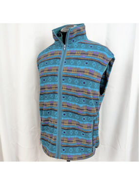LL Bean 90's Vintage "Aztec Geometric Print Vest